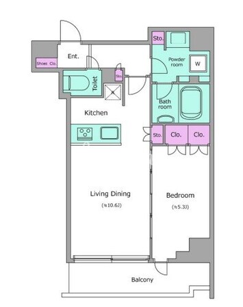 レジディア文京本郷IIIの物件間取画像